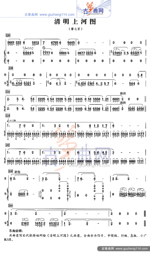 清明上河图-艺术_古筝谱-古筝曲谱-中国古筝网