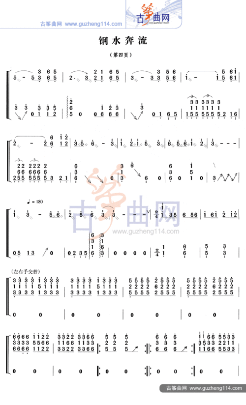 钢水奔流-艺术_古筝谱-古筝曲谱-中国古筝网