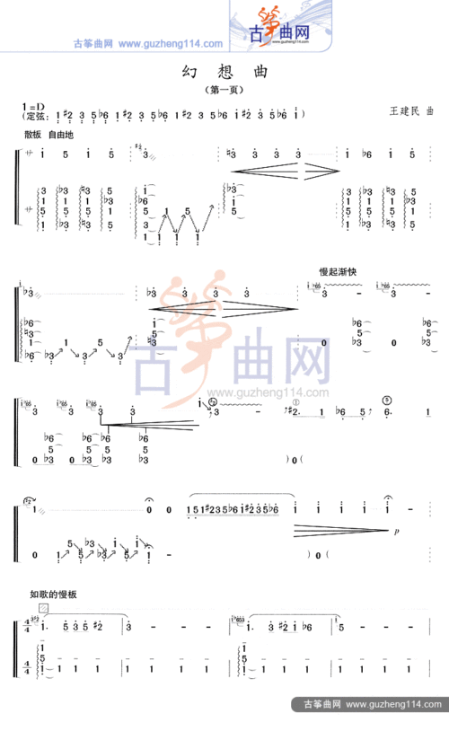 调性:d调定弦  |  演奏难度: 速度:--  |  拍号:-- 艺术家:王建民 00