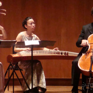 与作曲家Peter Wiegold和大提琴家Mathew Barly琵琶演奏家程玉的合作