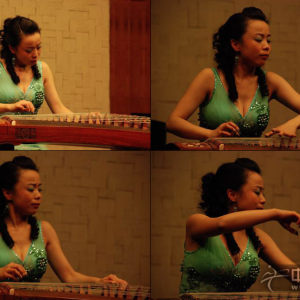 陆晶演奏时的风采