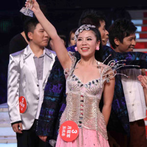 张晓棠参加cctv星光大道时的风采