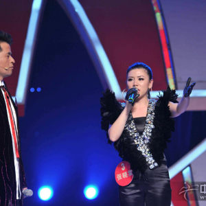 张晓棠参加cctv星光大道时的风采