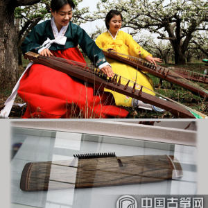 伽倻琴，为朝鲜族传统弦乐器之首，是民族色彩很浓的弹拔乐器。
