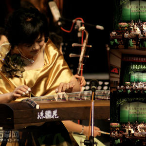 阎爱华演奏《茉莉芬芳》时的风采。