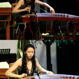 丁雪儿演奏《望秦川》时的风采。