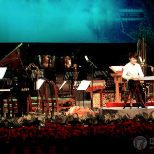 刘乐演奏《云裳诉》时的风采。