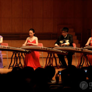 南京艺术学院附中学生伴奏《汉江韵》时的风采。