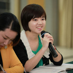 百家筝坛2013筝赢通系列活动武汉站——在经营论坛上，学员提问。