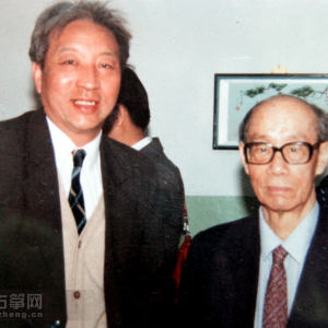 20世纪70年代，台湾筝父梁在平现先生来到北京，史兆元与其见面时的情景。