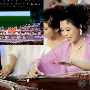 杨娜妮在辽宁省庆祝国庆60周年大型演出上的剧照。