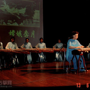 杨娜妮演出时的风采。