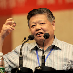 饶宁新老师演讲时的风采。