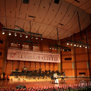 陆晶演奏《四段锦》时的风采。