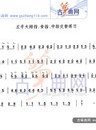 左手大拇指、食指、中指交替练习