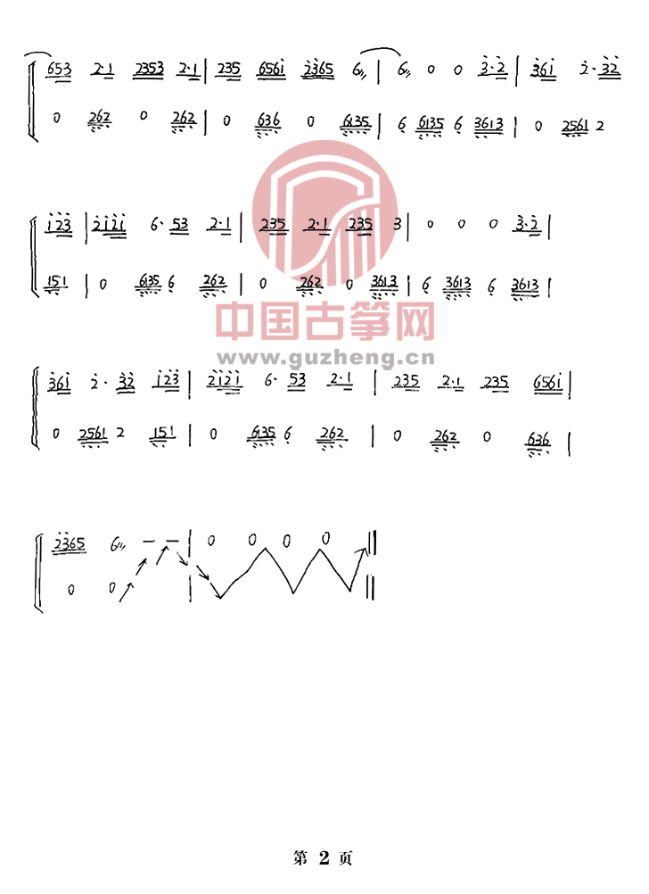 绿野仙踪古筝谱图片